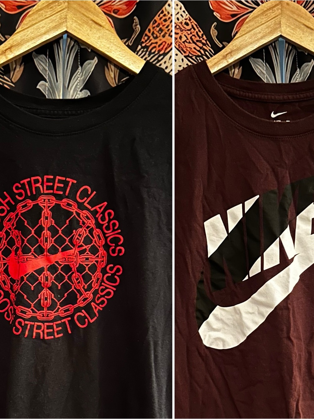 2 pack! Adult M Nike Tees- Black/Red & Maroon/ Black White Logo make an offer!